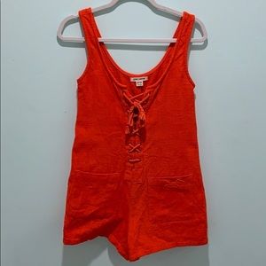 vibrant orange billabong romper